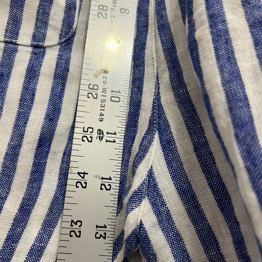 Lands' End Womens Shorts High Rise Striped Blue White Size S Casual Comfort - Picture 6 of 7